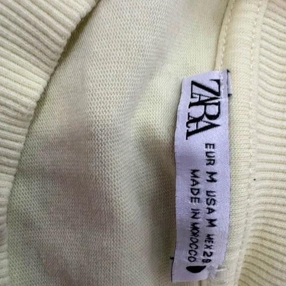 Zara Cream Ribbed Top - Picture 3 of 3